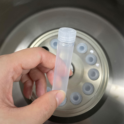 Yüksek Hızlı Tıbbi Malzemeler PPCO malzemesi ve kapağı olan 10ml yuvarlak alt test tüpü
