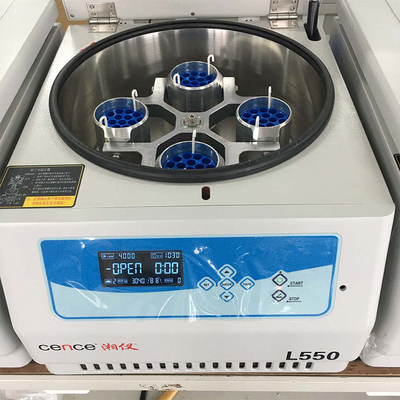 L550 Düşük Hızlı Santrifüj 5500 dev/dak 4x500ml Kapasite Kan Ayırma İçin